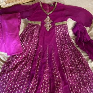 Hot pink Indian salwar outfit